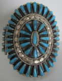 TOMMY LOWE TURQUOISE CUFF BRACELET STERLING SILVER
