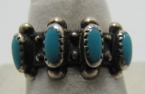 MARKED BELL TRADING TURQUOISE RING STERLING SILVER