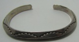 HAND STAMPED CUFF BRACELET STERLING SILVER