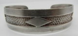 HAND STAMPED CUFF BRACELET STERLING SILVER