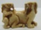 CARVED IVORY SIGNED NETSUKE GOATS