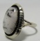 DAWES WHITE BUFFALO RING STERLING SILVER SZ 9