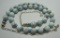 TURQUOISE & WHITE BUFFALO NECKLACE STERLING SILVER