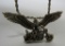 EAGLE & MOTORCYCLE CHARM NECKLACE STERLING SILVER