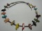 19 CARVED STONE FETISH NECKLACE HEISHI BEAD 25