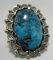 HUGE RB CANDELARIA TURQUOISE RING STERLING SILVER