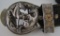 STERLING SILVER CONCHO LEATHER BELT & BUCKLE TONY