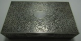 ENGRAVED STERLING SILVER BOX 349.0 GRAMS