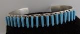 LASTYANO TURQUOISE CUFF BRACELET STERLING SILVER
