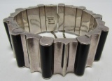MONTEROS TAXCO MEXICO ONYX BRACELET STERLING SILVE