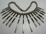 TAXCO MEXICO ONYX NECKLACE STERLING SILVER 152GR