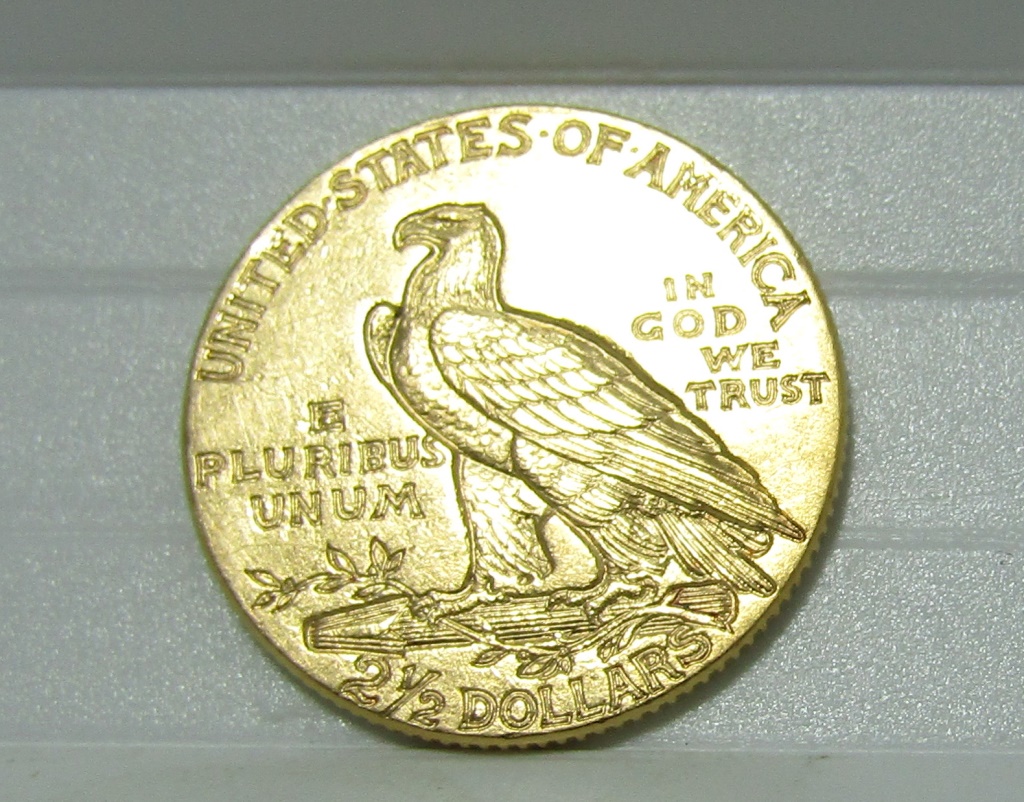 Sold at Auction: 1928 US 2 1/2 DOLLAR INDIAN GOLD COIN UNC