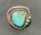 21 GRAM SIZE 10.5 STERLING NAVAJO TURQUOISE RING