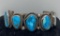 OLD PAWN WATERWEB TURQUOISE STERLING BRACELET