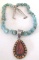 BEA TOM SOS TURQUOISE NECKLACE STERLING SILVER