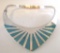 TURQUOISE INLAY NECKLACE STERLING SILVER COLLAR