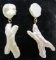 HUGE BIWA PEARL EARRINGS 14K YELLOW GOLD