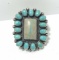 CALLADITTO BOULDER TURQUOISE STERLING CLUSTER RING