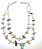 TWO STRAND NATIVE AMERICAN FETISH NECKLACE