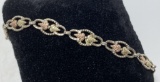 STERLING 12K BLACK HILLS GOLD LEAF BRACELET