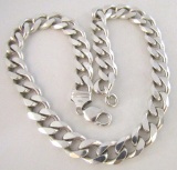 CURB LINK NECKLACE CHAIN STERLING SILVER 133.7GRAM