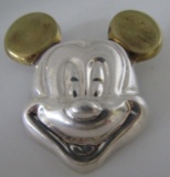 TR-89 HUGE MICKEY MOUSE PIN STERLING SILVER TAXCO