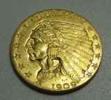 1909 US GOLD 2 1/2 DOLLAR INDIAN COIN