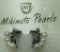 4MM MIKIMOTO 8 PEARL EARRINGS STERLING SILVER