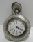 LADY RACCINE POCKET WATCH STERLING 935 SILVER CASE