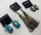 LOT OF 3 VINTAGE STERLING TURQUOISE EARRINGS