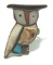 INLAY OWL RING STERLING SILVER SIZE 5