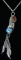 TURQUOISE CORAL PENDANT NECKLACE STERLING SILVER