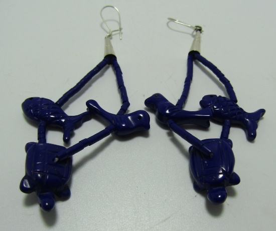 GASPER LAPIS FETISH EARRINGS STERLING SILVER