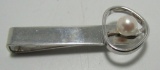 7MM CULTURED PEARL TIEBAR STERLING SILVER