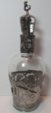 HOLLAND STERLING SILVER OVERLAY DECANTER C1850