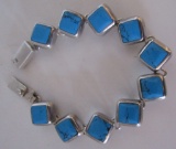 TAXCO TURQUOISE BRACELET STERLING SILVER