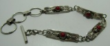 MARKED SS CORAL BRACELET STERLING SILVER
