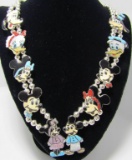 MICKEY MOUSE TURQUOISE NECKLACE STERLING SILVER