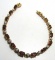 GARNET DIAMOND BRACELET GOLD ON STERLING SILVER