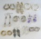 10 SET ALL STERLING SILVER EARRING COLLECTION LOT