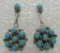 KAAMASEE TURQUOISE EARRINGS STERLING SNAKE EYE