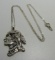 NAVAJO INDIAN PENDANT NECKLACE STERLING SILVER