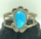 NAVAJO STERLING TURQUOISE CUFF BRACELET