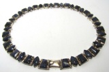 TAXCO MEXICO SODALITE NECKLACE 950 STERLING SILVER