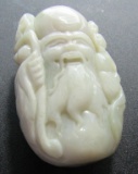 CARVED WHITE NEFRITE JADE BUDDHA 1067 CARATS