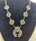 ZUNI STERLING TURQUOISE SQUASH BLOSSOM NECKLACE