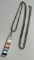 INLAY TURQUOISE CORAL MOP NECKLACE STERLING SILVER