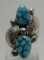 SIMPLICIO TURQUOISE RING STERLING SILVER SIZE 8