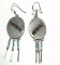 SIGNED D NAVAJO STERLING TURQUOISE CORAL EARRINGS
