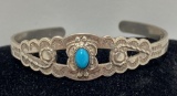 JOSEPH ESPOSITO STERLING TURQUOISE CUFF BRACELET